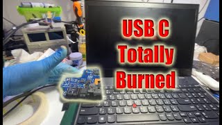 Lenovo ThinkPad T580 Smoke came out from charging port Fix [upl. by Arihs]