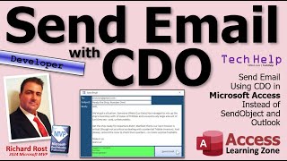 Send Email Using CDO in Microsoft Access Instead of DoCmdSendObject and Outlook [upl. by Teri]