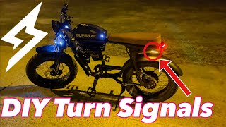 DIY Turn Signals for e bikes  Super73 Ariel Rider  LectricXP  Juiced [upl. by Yraeht]