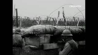 On the Road to Cernay Near Reims Archival World War One French Footage [upl. by Nosnek]