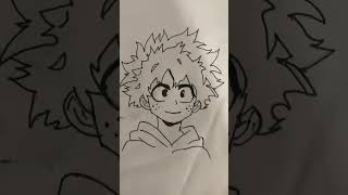 Drawing Deku on my subscriber demandpart12myheroacademia deku anime [upl. by Ahseia]