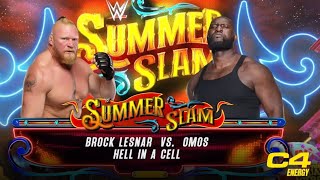 BRUTAL BROCK LESNAR VS OMOS HELL IN A CELL MATCH [upl. by Zwart835]