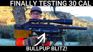 HATSAN BLITZ 30 CAL BULLPUP Testing the VERY FIRST Bullpup Blitz PCP Air Rifle on YOUTUBE [upl. by Nykal]