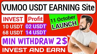 New Usdt Earning Site Today  New Usdt Investment Website VUMOO  Withdraw 2 [upl. by Suiddaht]