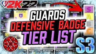 Top Defensive Badges in NBA 2K22 for Guard Builds 2K22 Badges Tier List [upl. by Langill]