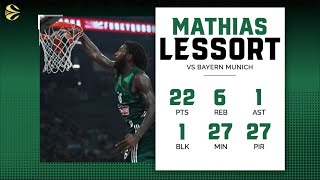 Panathinaikos  Bayern Munich 9479  Mathias Lessort 22 Points  27 PIR [upl. by Marasco]