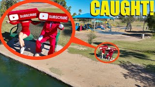 drone catches Subscribe Heads at the Park They were so mad [upl. by Ondrej]