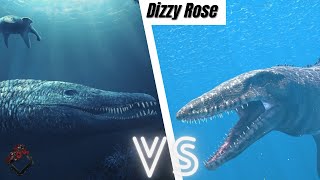 Pliosaurus Funkei Predator x vs Mosasaurus Hoffmanni 2022 [upl. by Kynan]