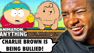 ToonGod reacts to Eric Cartman vs Charlie Brown rap [upl. by Chaworth]