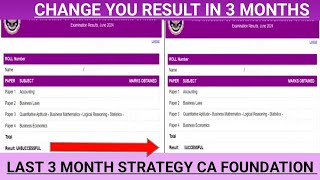 last 3 month strategy ca foundation ca foundation strategy three months ca foundation strategy [upl. by Refeinnej]