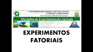 Experimentos Fatoriais Introdução [upl. by Georgia]