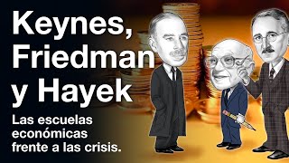 Keynes Friedman y Hayek  Las escuelas económicas frente a las crisis [upl. by Aekim]