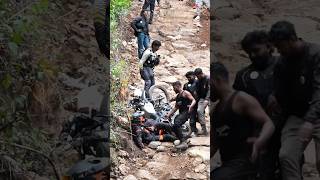 Himalayan hard offroad falls😂reels viralvideomillionviewsonyoutubeviral himlayanroyalenfield [upl. by Buffy]