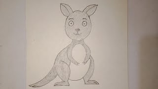 kangaroo cartoon drawing easydrawing art [upl. by Bolt]