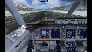 Circle to Land runway 08 at Innsbruck with Boeing 737800  Dangerous approach  FSX Ultra Realism [upl. by Wahkuna]