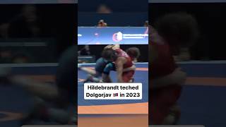 Sarah Hildebrandt 🇺🇸 teched Otgonjargal Dolgorjav 🇲🇳 at the UWW ranking series tournament 4 [upl. by Akeemaj]