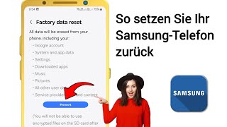 So setzen Sie ein SamsungTelefon auf die Werkseinstellungen zurück  SamsungHandy zurücksetzen [upl. by Singer]