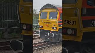 FLHH 59201 hauling 6V62 Southampton Up Yard to Westbury Tarmac aggregate empties 311024 [upl. by Bores]