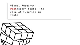 2024 Visual Research Postmodern fonts The role of futurism in fonts 002 [upl. by Broder]