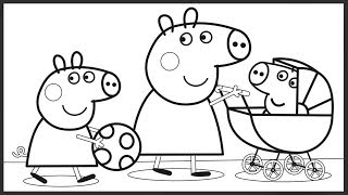 Peppa Pig Baby Alexander Drawing Coloring Pages with Colored Markers Videos for Toddlers [upl. by Behn]