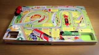 The Usborne Windup Train Book with Slottogether Tracks  in action [upl. by Halfdan]