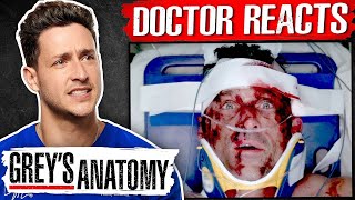 Doctor Reacts To Greys Anatomy  McDreamys Car Accident [upl. by Naras780]