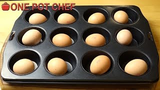 Quick Tips Making Hard Boiled Eggs In The Oven  One Pot Chef [upl. by Ysdnyl821]