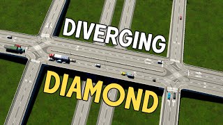 Divine or Diabolical  Building the Diverging Diamond Interchange DDI in Cities Skylines 2 [upl. by Clayborne]