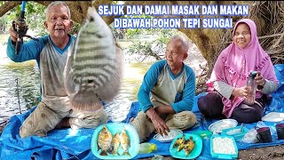 KEHIDUPAN PENCARI IKAN MANCING DAN MAKAN TEPI SUNGAI [upl. by Ettie]