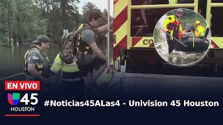 🔴 En vivo I Inundaciones dejan graves estragos en los condados Harris y Montgomery Noticias45ALas4 [upl. by Nnylekoorb]