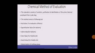 Drug evaluation and Significance of Pharmacopoeial standards  Chemical and Physical [upl. by Fenella751]