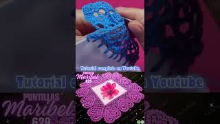 629 crochet puntillasparaservilletas hechoamano puntillas bordado puntillasmaribel tutorial [upl. by Anohsal]