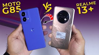 Moto G85 5g Vs Realme 13 5g Full Comparison  Speed Test amp Camera Test  HindiUrdu [upl. by Krishna]