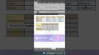 Transposez Vos Données en Un Rien de Temps avec la Fonction Transposer  excel tutoriel exceltips [upl. by Nilknarf947]