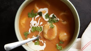 Pati Jinich  Pinto Bean Soup with Masa Dumplings AKA quotBelly Button Soupquot [upl. by Rovert]