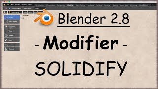 Blender 28 Modifier  05  Solidify [upl. by Dirrej205]