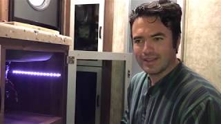 LED lights install on the inside of our travel trailer cabinets [upl. by Ashbey]