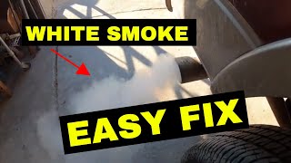 This is why you have white SMOKE coming from your EXHAUSTTUTORIAL easy FIX [upl. by Cheng]