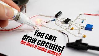 You can draw circuits But does it make sense Conductive Ink Pen Experiment [upl. by Nylyaj]