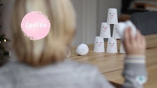 Kerst spelletjes  sneeuwballen gooien [upl. by Ahsekal]