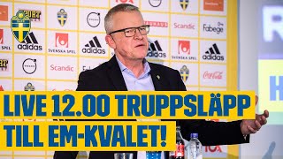 LIVE Janne Andersson presenterar EMkvaltruppen [upl. by Nonnahsal]