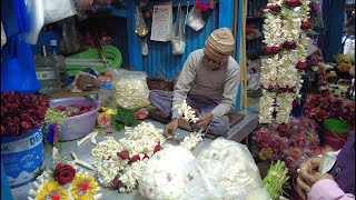 KOLKATA DIARIES OLDEST FLOWER MARKET IN ASIA MULLICK GHAT HOWRAH [upl. by Ivers]