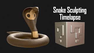 Snake Sculpting in Blender  King Cobra [upl. by Vasta629]