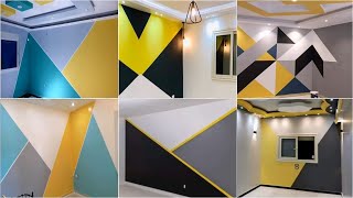 100 Geometric Wall Painting Designs Ideas 2024  Geometric Accent Wall Paint  Wall Painting Design2 [upl. by Attecnoc]