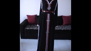 DIY Caftan marocain en velours Partie 15 avec patron PDF GRATUIT [upl. by Lemuelah]