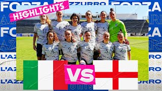 Highlights ItaliaInghilterra 14  Under 19 Femminile  Campionato Europeo UEFA  2 Round [upl. by Gnoy]