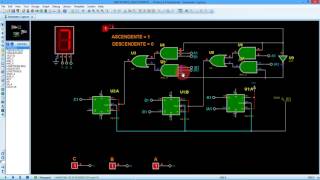CONTADOR SINCRONO ASCENDENTE DESCENDENTE CAPT 7 PARTE 9 [upl. by Eessac393]