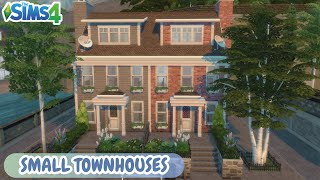 Building Family Townhouses  Sims 4 Speed Build [upl. by Naujal]