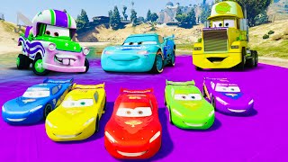 Crazy Track  Race All Disney Cars Lightning McQueen amp Jackson Storm Cruz Ramirez Dinoco Cars Racing [upl. by Amann28]