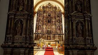 the barroque altarpiece inside church of Santa Maria de la Geltrú [upl. by Alvira]